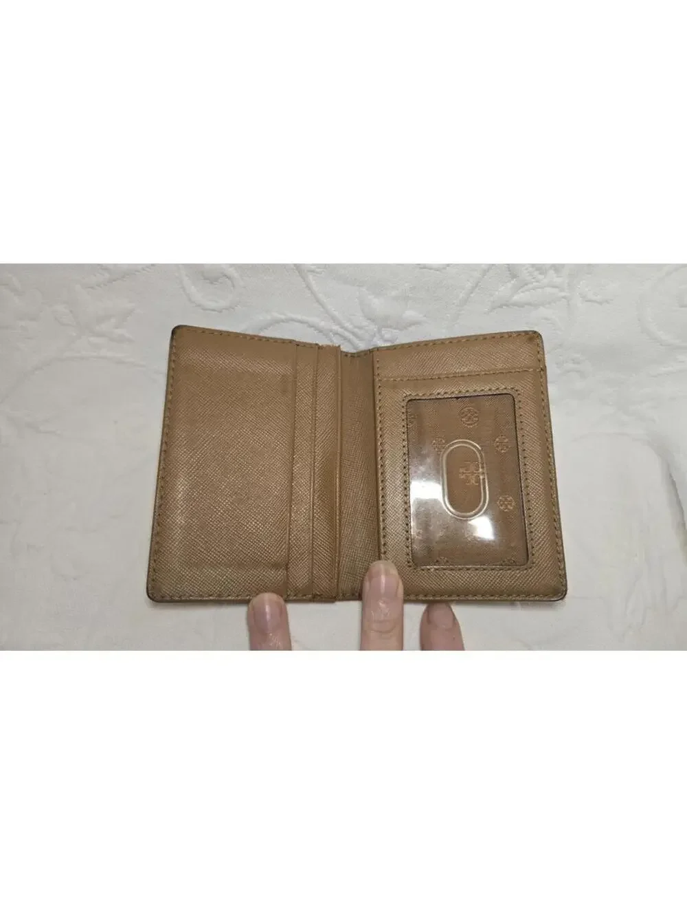 Tory Burch Brown Leather Bifold ID Wallet